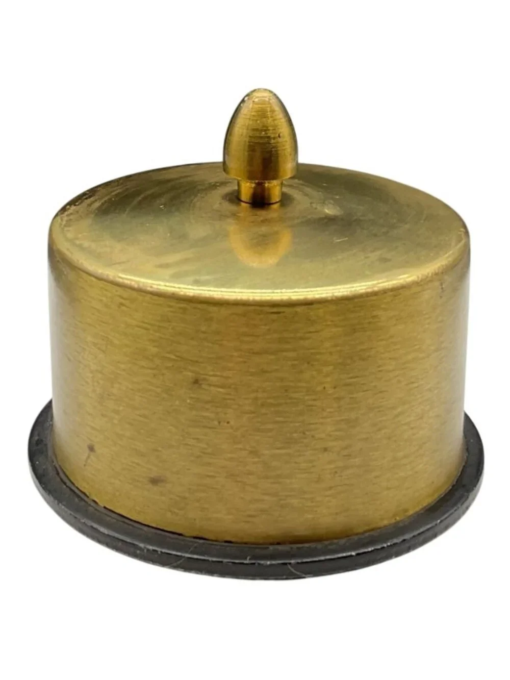 Vintage Brass Postage Stamp Dispenser With Green Felt Base 2
